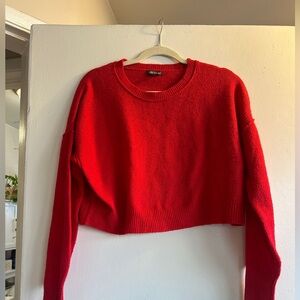 Wild Fable Red Cropped Sweater
